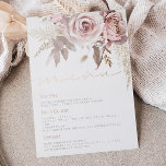 Gorgeous Blush Floral Wedding Rose Gold Foil Menu<br><div class="desc">Gorgeous Blush Floral Wedding Rose Gold Foil Menu

See other invitations in our Niche and Nest Store</div>