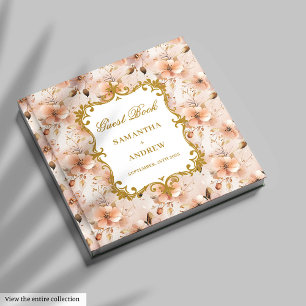Gorgeous Blush Gold Wedding Guest Book for Guests