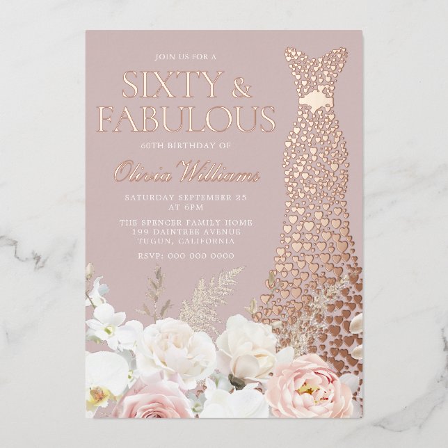 Gorgeous Blush Pink Rose Gold Dress 60th Birthday (Front)