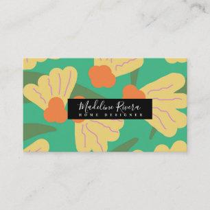Gorgeous Bold Floral Designer Business Card
