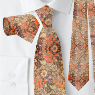 Gorgeous Botanticals Floral Bright Orange Tie