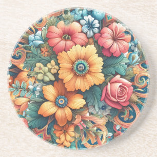 Gorgeous Bouquet of Flowers Coaster
