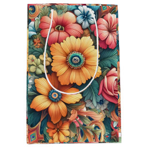 Gorgeous Bouquet of Flowers Medium Gift Bag