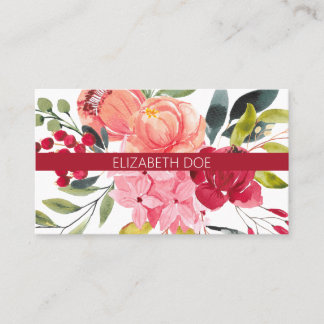 Gorgeous Bright Floral Business Card