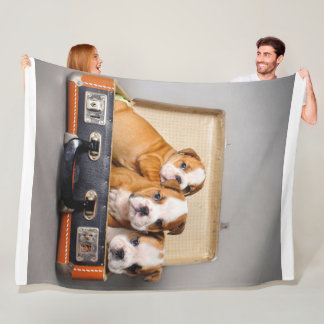 Gorgeous Bulldog Puppies | Dog Lover Fleece Blanket