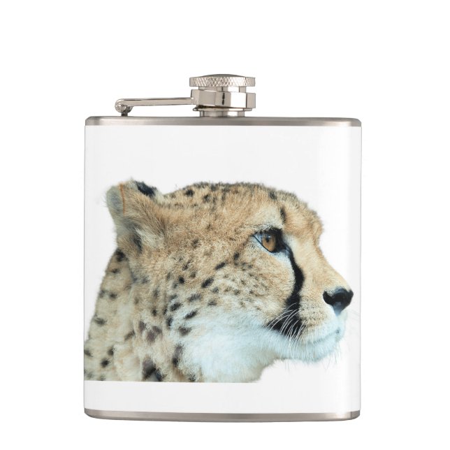 Gorgeous Cheetah Beautiful Cat Photo Hip Flask (Front)