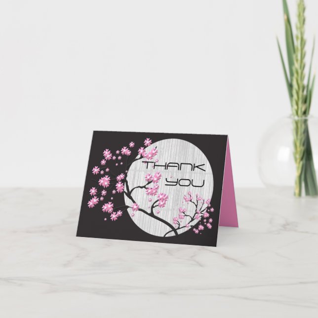 Gorgeous Cherry Blossom Thank You Card (Front)