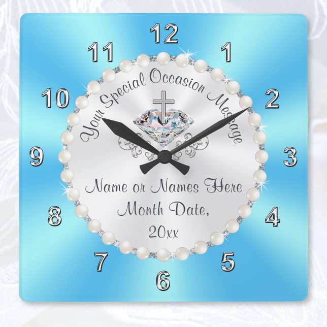 Gorgeous, Christian Wall Clocks for ANY Occasion. (Christian wedding gifts or Christian bridal shower gifts. Perfect for 60 year anniversary presents.)