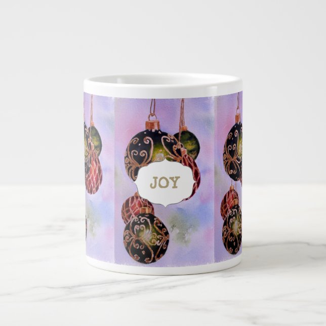 GORGEOUS CHRISTMAS BALLS LARGE COFFEE MUG (Front)