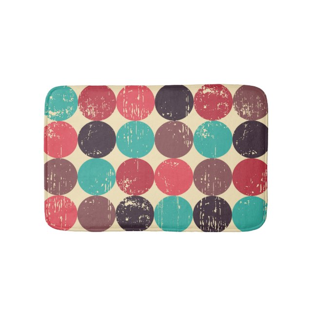 Gorgeous Circle Pattern Wallpaper Bath Mat (Front)