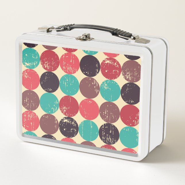 Gorgeous Circle Pattern Wallpaper Metal Lunch Box (Front)