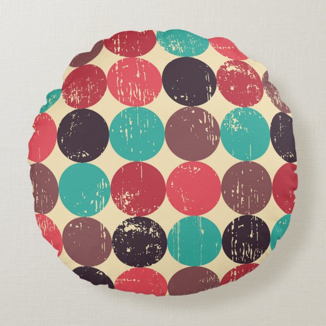 Gorgeous Circle Pattern Wallpaper Round Pillow (Front)