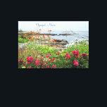 Gorgeous Coastline Garden Ocean Ogunquit, ME Canvas Print<br><div class="desc">This artistic photography captures a sense of what brings people to the charming coastal town of Ogunquit, ME. This gorgeous coastline garden looking out into the ocean shores is representative of why the town is thought of as "a beautiful place by the sea" and it lies between the Atlantic Ocean...</div>