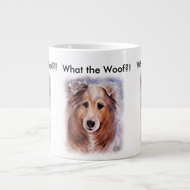 GORGEOUS COLLIE LARGE COFFEE MUG (Front)