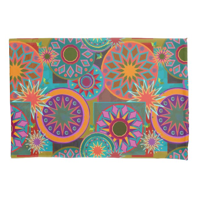 Gorgeous Colourful Exotic Pillowcase  (Front)