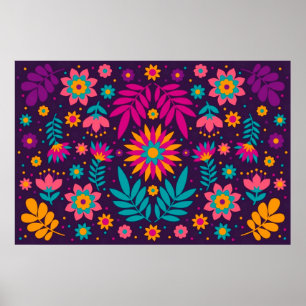 Gorgeous Colourful Folk art poster