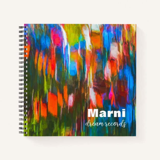 Gorgeous Colours Abstract Painted Dream Journal (Front)