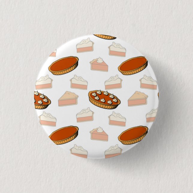 Gorgeous Cool Beautiful Pumpkin Pie     1 Inch Round Button (Front)