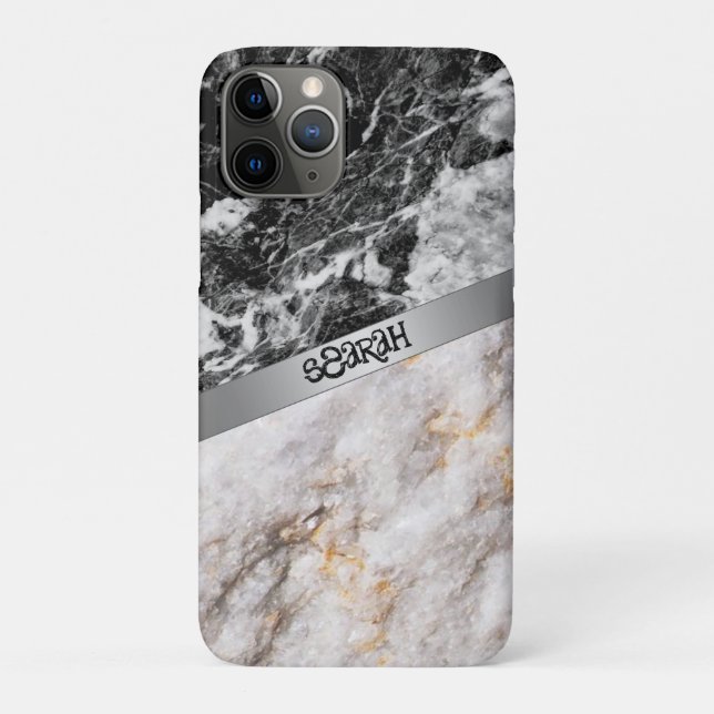 Gorgeous Cool Bleck-White Case-Mate iPhone Case (Back)