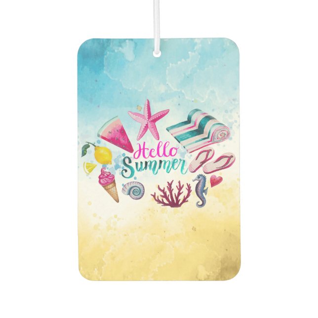 Gorgeous Cool Hello Summer  Air Freshener (Front)