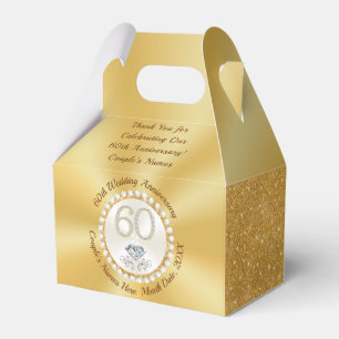 Gorgeous Custom, 60th Anniversary Party Favours, Favor Box