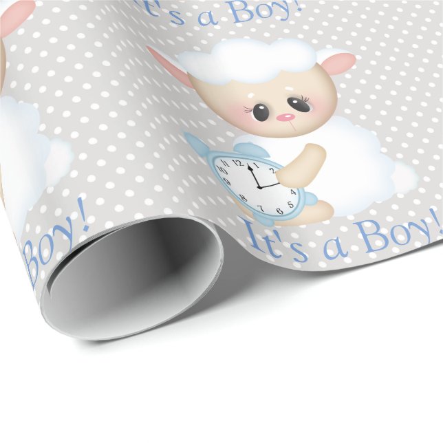 Gorgeous Custom Personalized Baby Shower Gift Wrapping Paper (Roll Corner)