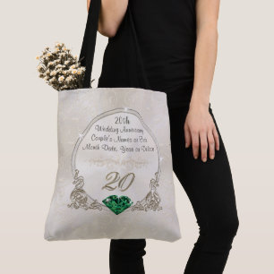 Gorgeous Customizable 20th Anniversary Tote Bags