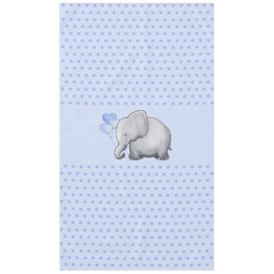 Gorgeous Cute Blue Elephants Baby Boy Nursery Tablecloth