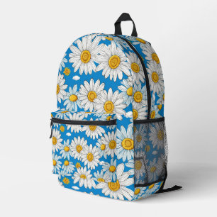 Gorgeous daisy backpack, one of a kind printed backpack