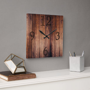 Gorgeous Dark Wood-look Wall Clock