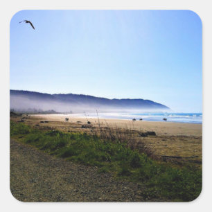 Gorgeous Day in Crescent City Beach, California Square Sticker