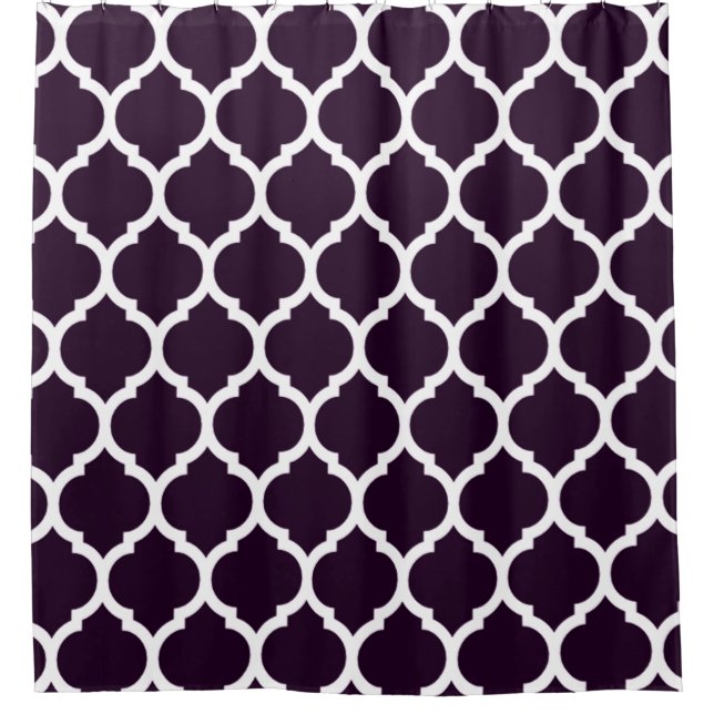 Gorgeous Deep Purple Moroccan Quatrefoil Pattern (Front)