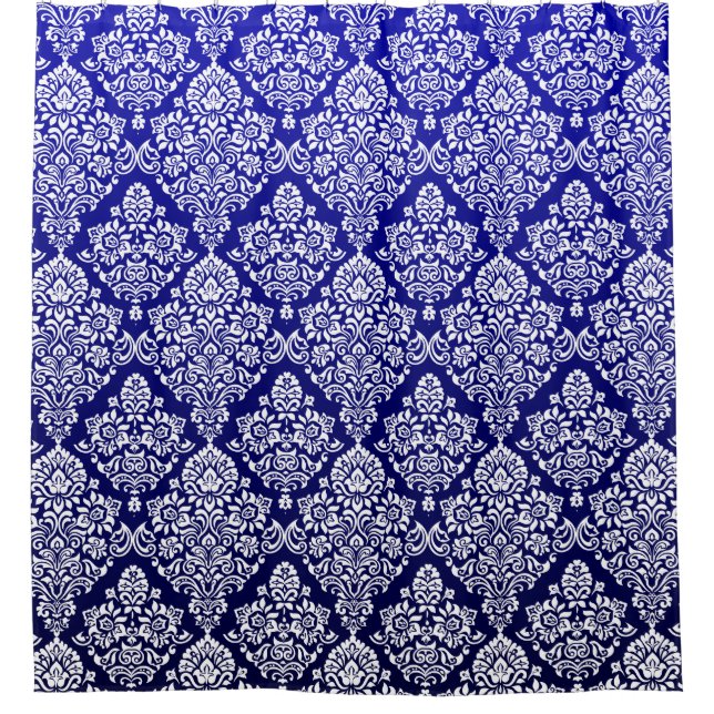 Gorgeous Deep Royal Blue Floral Damask Pattern (Front)