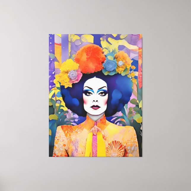 Gorgeous Drag Queen Canvas Print (Front)