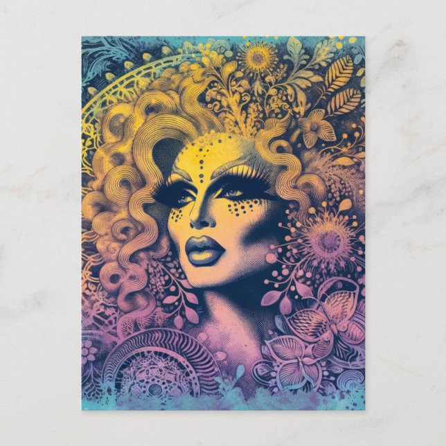Gorgeous Drag Queen Postcard (Front)