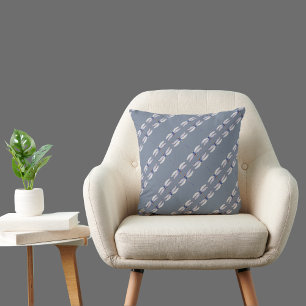 Gorgeous Dragonflies Repeated Pattern on Grey Throw Pillow