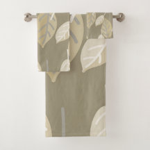 Gorgeous Earth Tone Taupe Leaves