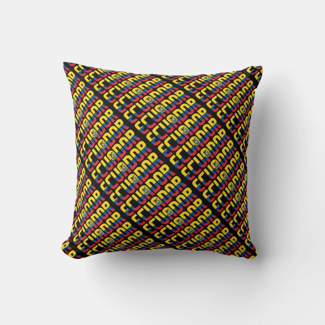Gorgeous Ecuador National Flag Throw Pillow (Front)