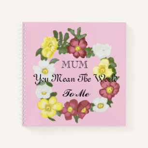 Gorgeous Editable Wild Rose Notebook