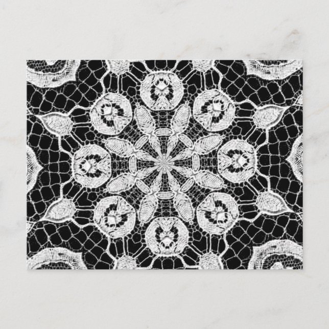 Gorgeous Elegant Lace Abstract Art Pattern Postcard (Front)