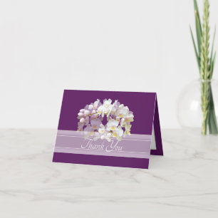 Gorgeous Elegant White Orchid Cluster Thank You Card