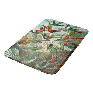 Gorgeous Ernst Haeckel Hummingbirds Bath Mat