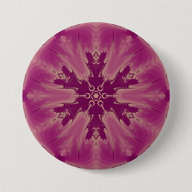Gorgeous Exotic Flower Purple Shades 3 Inch Round Button (Front)