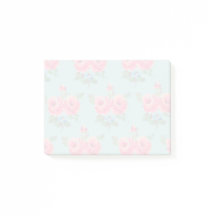 Gorgeous faded pink roses post-it notes