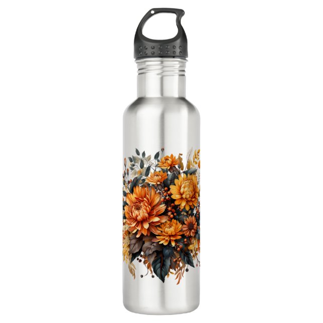Gorgeous Fall Floral  710 Ml Water Bottle (Front)