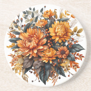 Gorgeous Fall Floral  Coaster