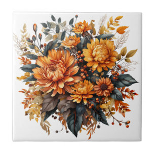 Gorgeous Fall Floral Tile
