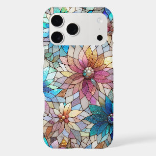 Gorgeous Faux Iridescent Glass Floral Art Pattern