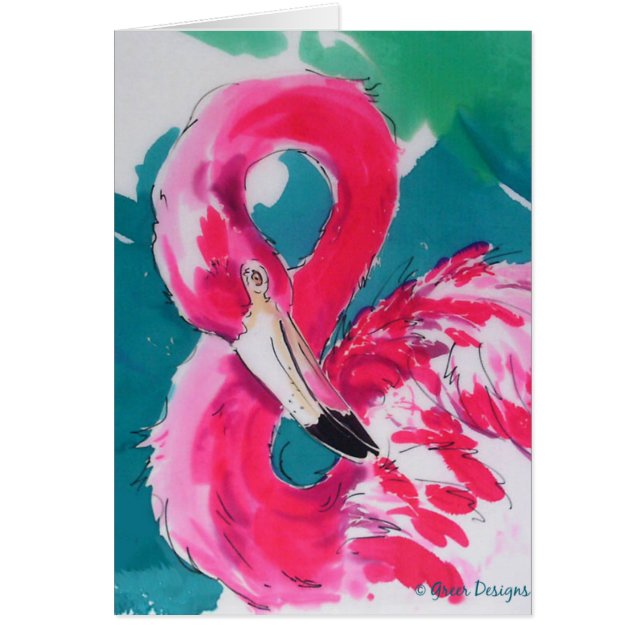 Gorgeous Flamingo Bird Tropical    Art Print (Front)