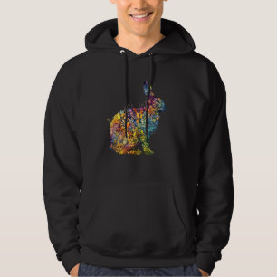 Gorgeous Floral Easter Bunny Spring Flower Rabbit  Hoodie